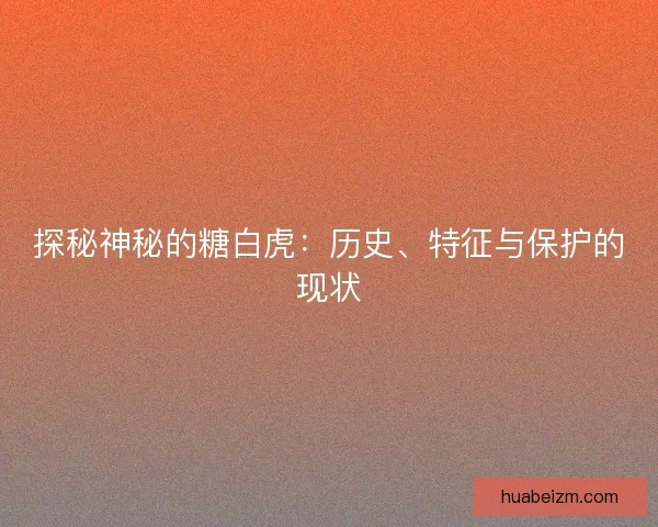 探秘神秘的糖白虎：历史、特征与保护的现状