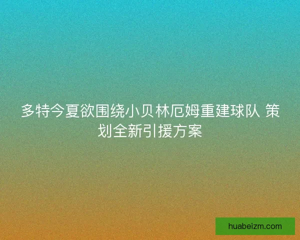 多特今夏欲围绕小贝林厄姆重建球队 策划全新引援方案