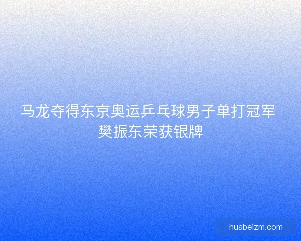 马龙夺得东京奥运乒乓球男子单打冠军 樊振东荣获银牌